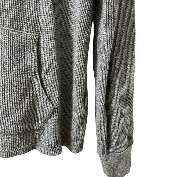 Polo Ralph Lauren Mens Thermal Waffle Knit Long Sleeve Hoodie Size L Gray Preppy - Picture 4 of 7